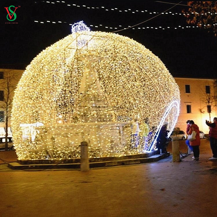 Large 3D Arch Ball Shape Outdoor Motif Light for Christmas Decoration