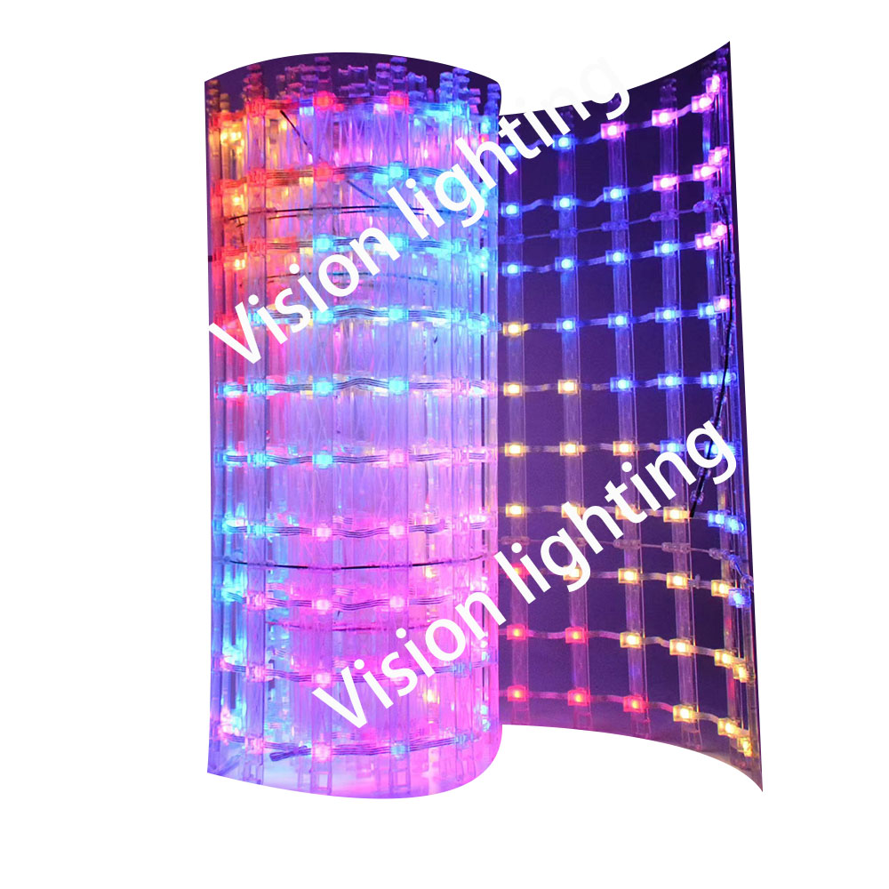 Full pixels Christmas decoration Outdoor IP65 Madrix program LED RGB Grid screen light