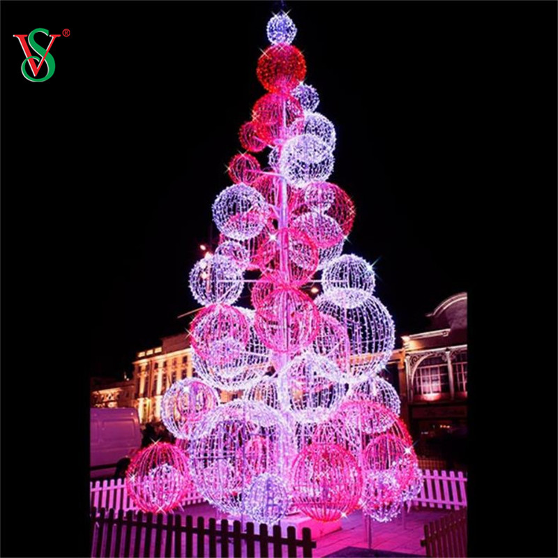 Large LED 3D Christmas Cone Tree Light for Shopping Mall Decoration