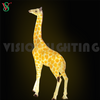 Fiberglass Resin Animal Light Giraffe Sculpture Lighted Animal for Outdoor Park Zoo Decoration