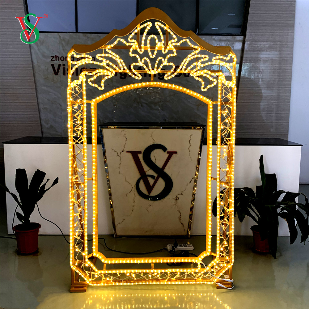 LED 2D Photo Frame Motif Lights for New Year Festival Outdoor Decoration