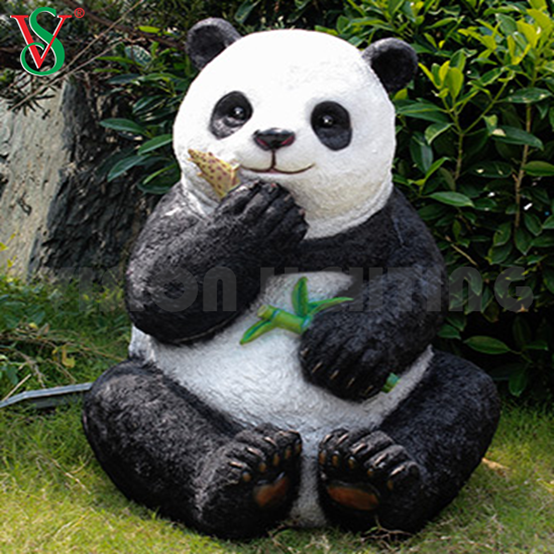 Outdoor Decoration Lighted Fiberglass Acrylic Panda Light Led 3D Animal Motif Sculpture