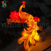 Outdoor Zoo Park Decoration Fiberglass FRP Led Peacock Sculpture Animal Motif Light