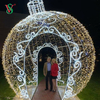 Memorable Holiday Night LED Decoration Giant Ball Motif Light for Outdoor Christmas Street