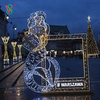 Outdoor Christmas Illuminated Sculpture 2D Photo Frame for Kids