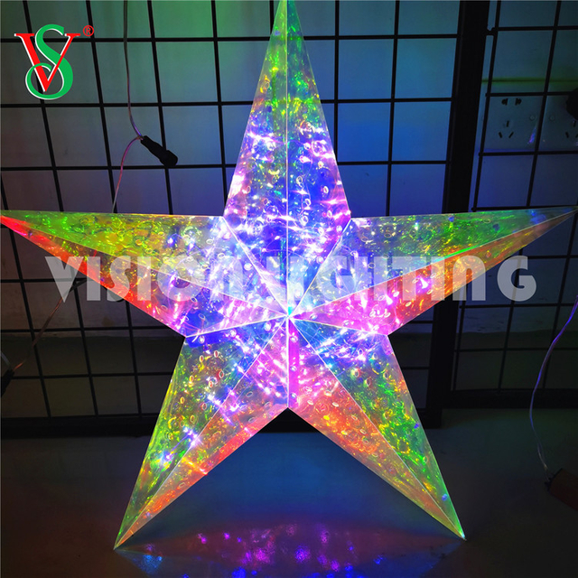 Shiny Fairy Pendant LED PVC Star Lights for Outdoor Hanging Decoration