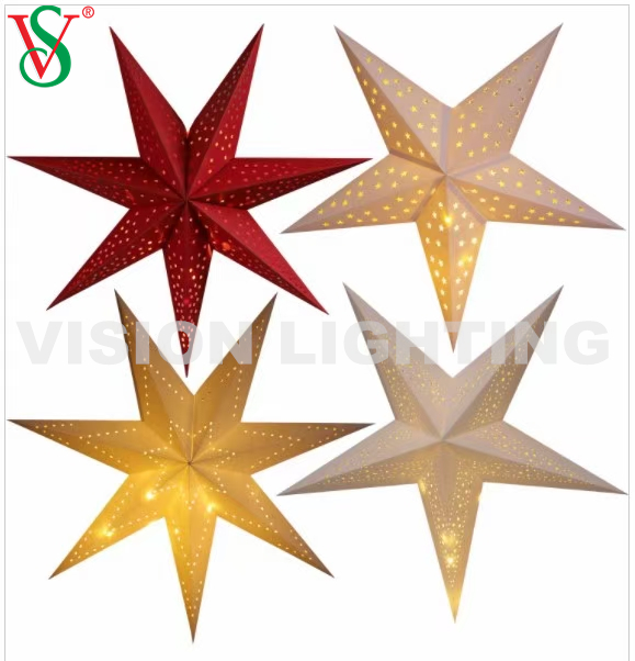 Outdoor Waterproof Hanging Moravian Star Burst Star Motif Lights for Christmas Tree Decoration