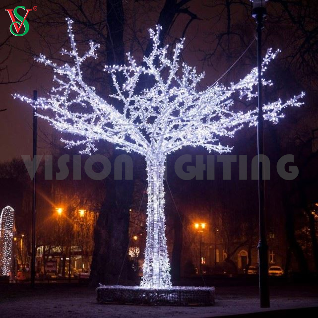 3D Led Decorative Christmas Branch Tree Motif Light for Outdoor Commercial Use