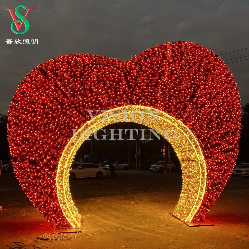 Navidad Luces Outdoor Glowing Tunnel Led Illuminated Arch Motif Decoration Lighting for Christmas Display