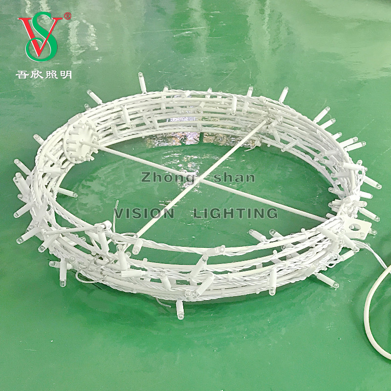 Fairy String Garland Ball Lamp Hanging Sphere Foldable Ball Motif Lights for Mall Decoration Lighting