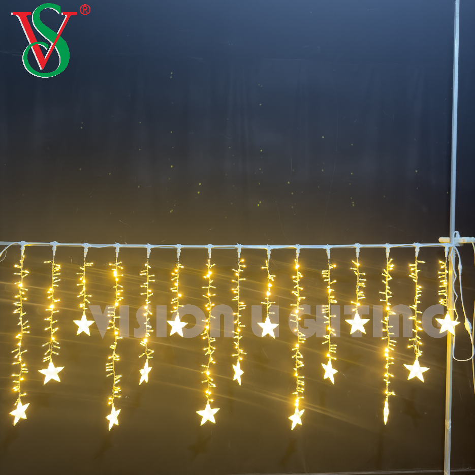 Connectable Christmas Decoration Lighting fairy Xmas Led Icicle Dripping Light for Holiday Ornament