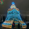 Outdoor Giant Lighted Jingle Bell Commercial Led Motif Decoration Lighting for Christmas