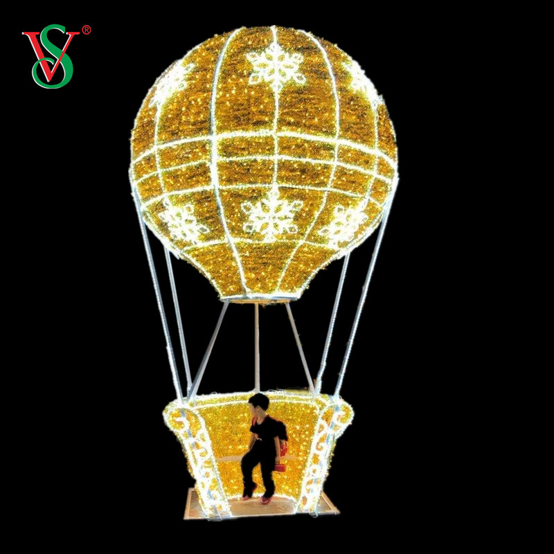 Christmas Special Decoration LED 3D Hot Air Balloon Motif Light