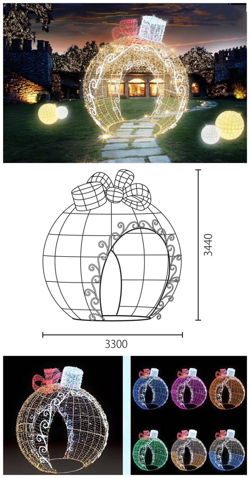 LED 3D Giant Ball Motif Light for Decoration