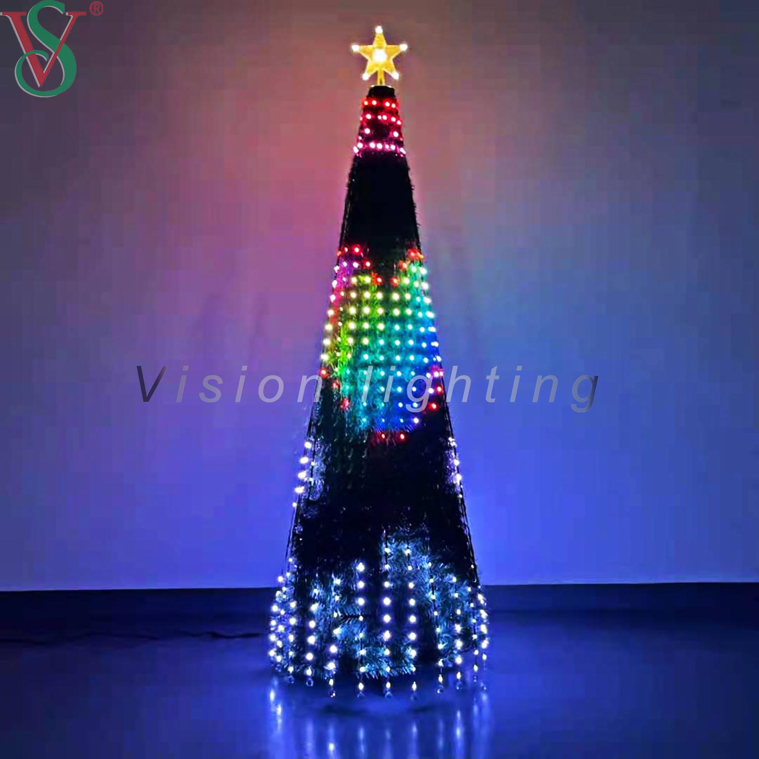 DIY Smart RGB Color Change Christmas Tree Lights with Bluetooth APP