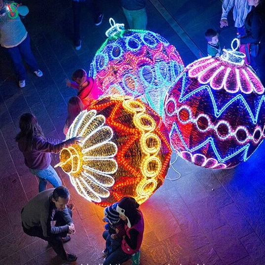 Giant LED 3D Ball Arch Motif Decoration Light for Christmas Shopping Mall Display