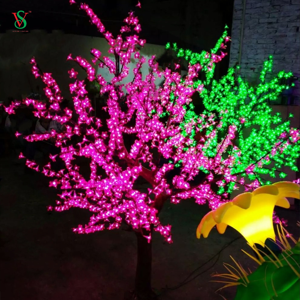 White Light Artificial Cherry Blossom Tree Light for Event Wedding Park Stage Decoration