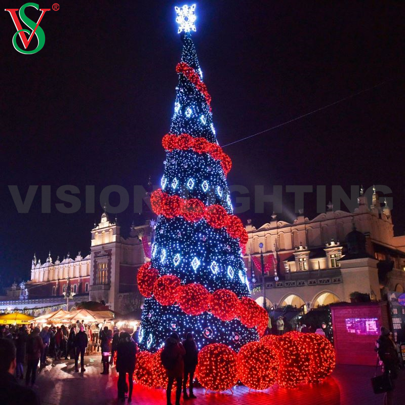 Led Christmas Cone Tree Outdoor Decoration Motif String Lights for Street & Plaza & Mall