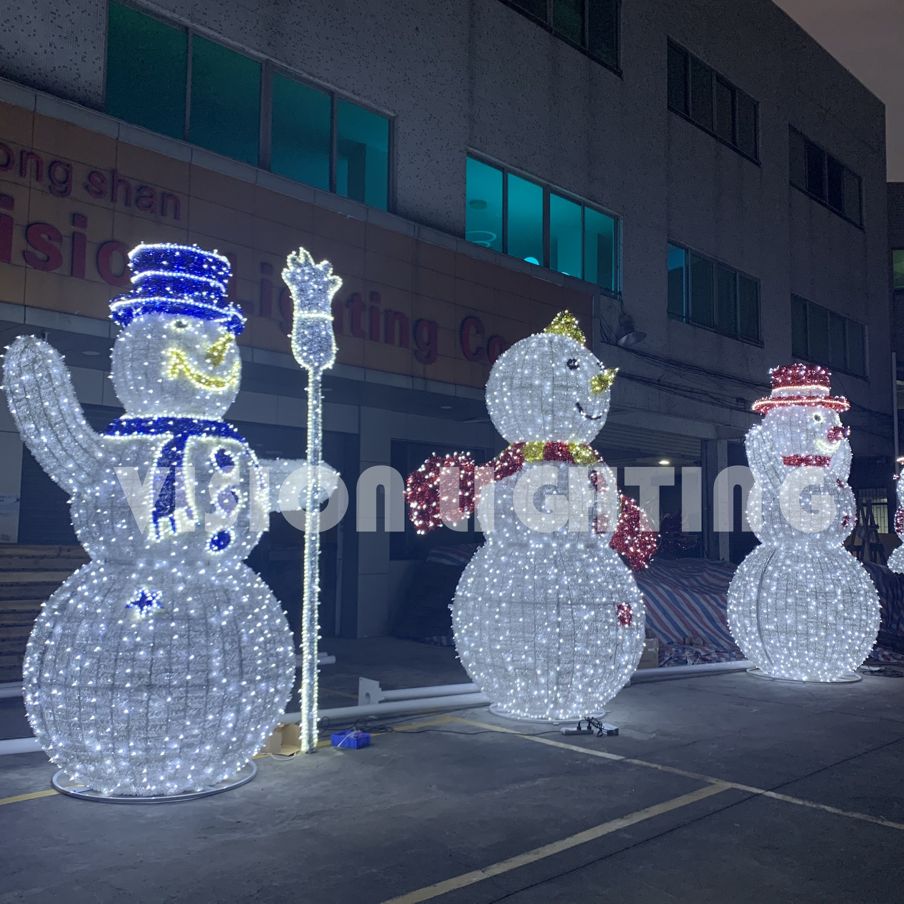 LED Waterproof Snowman Motif Light – Outdoor Christmas Decoration for Gardens, Parks & Commercial Displays