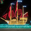 Custom 3D LED Ship & Vehicle Sculpture Eye-Catching Outdoor Light Decoration for Theme Parks & Cities & Festivals