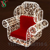 Outdoor Luxury Fairy Christmas Prop Decoration Led Chair Motif Lights for Mall Plaza Street