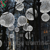 Fairy String Garland Ball Lamp Hanging Sphere Foldable Ball Motif Lights for Mall Decoration Lighting