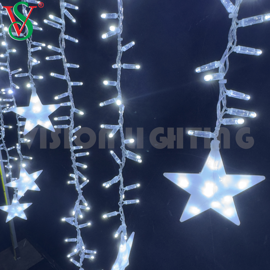 Connectable Christmas Decoration Lighting fairy Xmas Led Icicle Dripping Light for Holiday Ornament