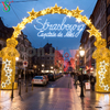 Luxury Led Arch Lights Christmas Motif Decoration for Outdoor Holiday Plaza Decor