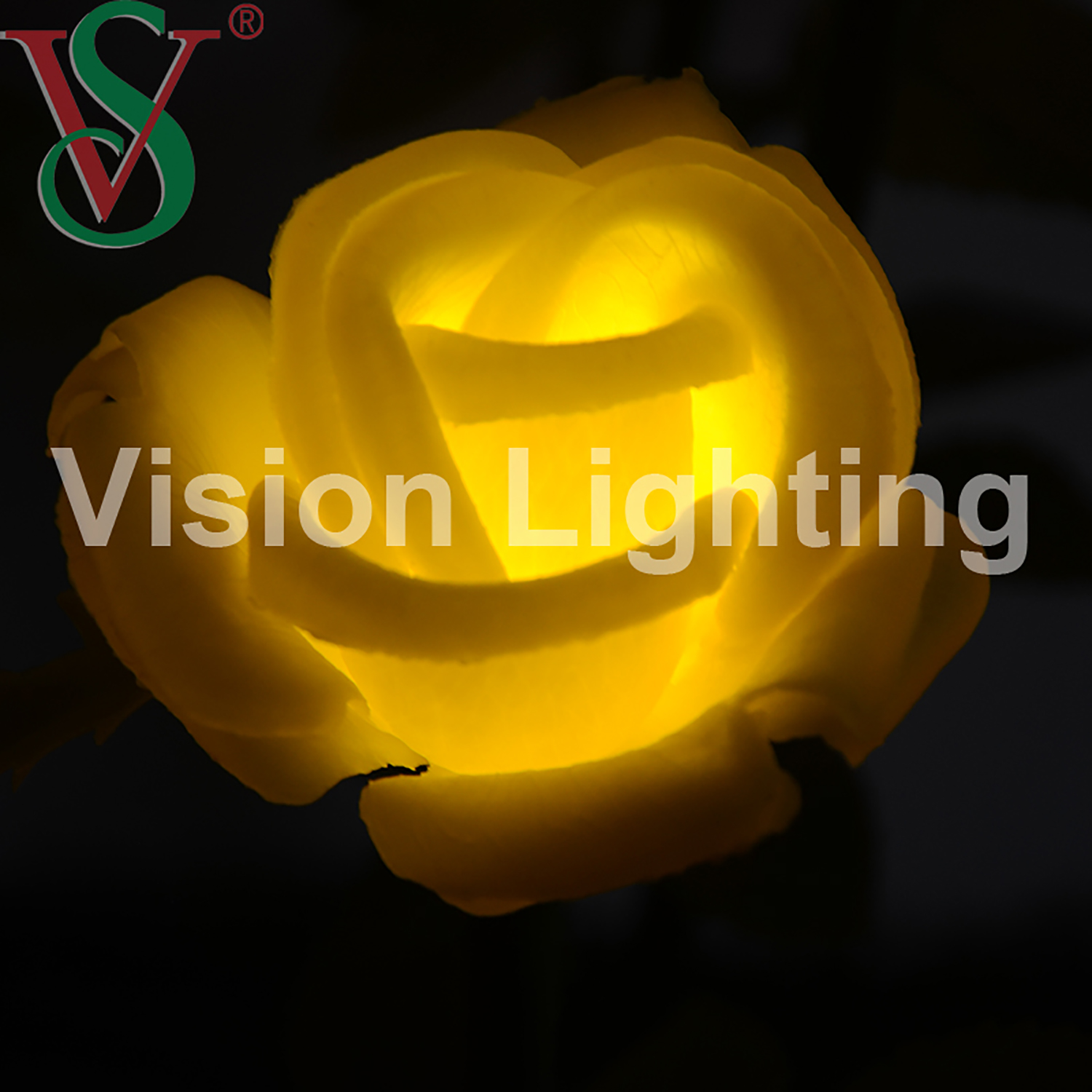 High quality artificial IP65 Landscape use Christmas decorative led insert artificial rose flower light