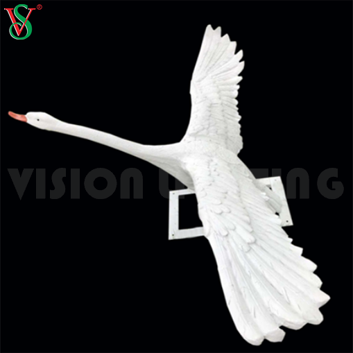 Fiberglass Goose Resin Animals Sculpture Light Led Illuminated Swan for Zoo Park Outdoor Decoration