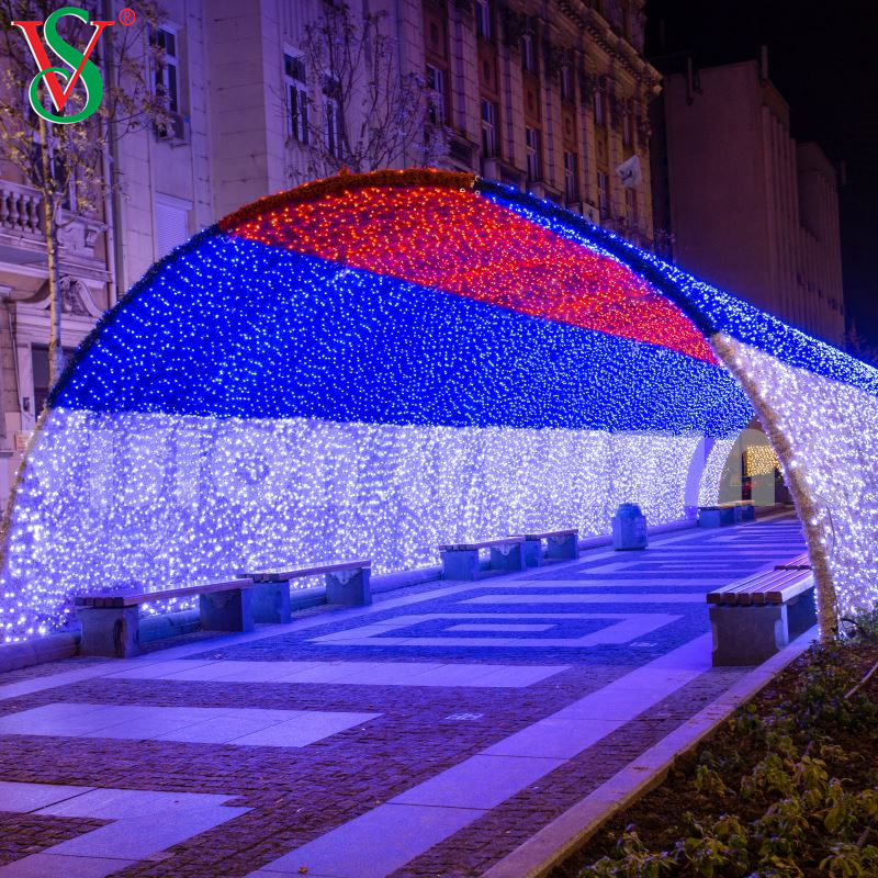 Led Entrance Archway Lighting Animated Tunnel Arch Christmas Decoration Motif Light