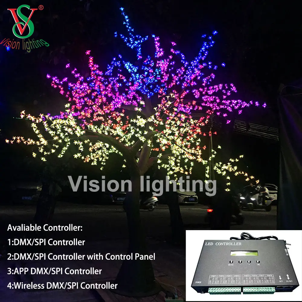 Outdoor RGB LED Cherry Blossom Tree Light – IP65 Waterproof Decorative Lighting for Garden Park & Event Display