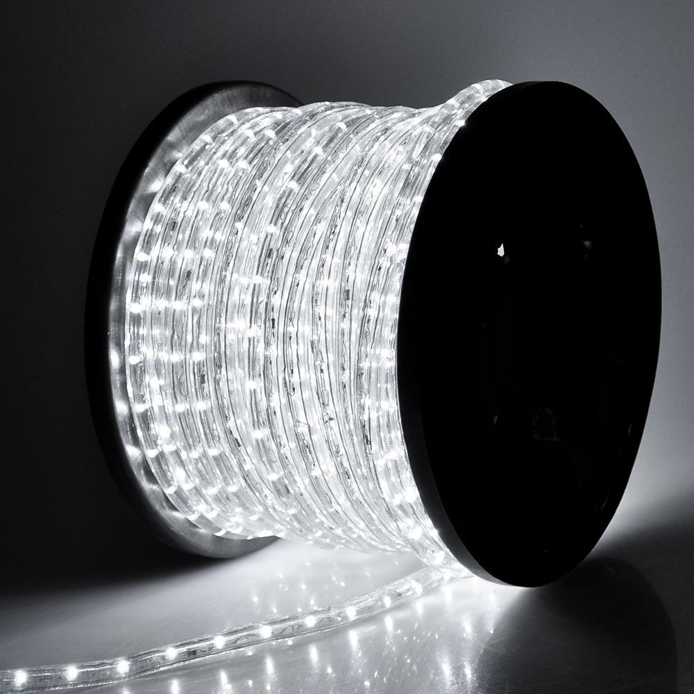 Holiday Decoration Round Shape Rgb 100m Led Flex Rope Strip Light for Shop Window Park Street