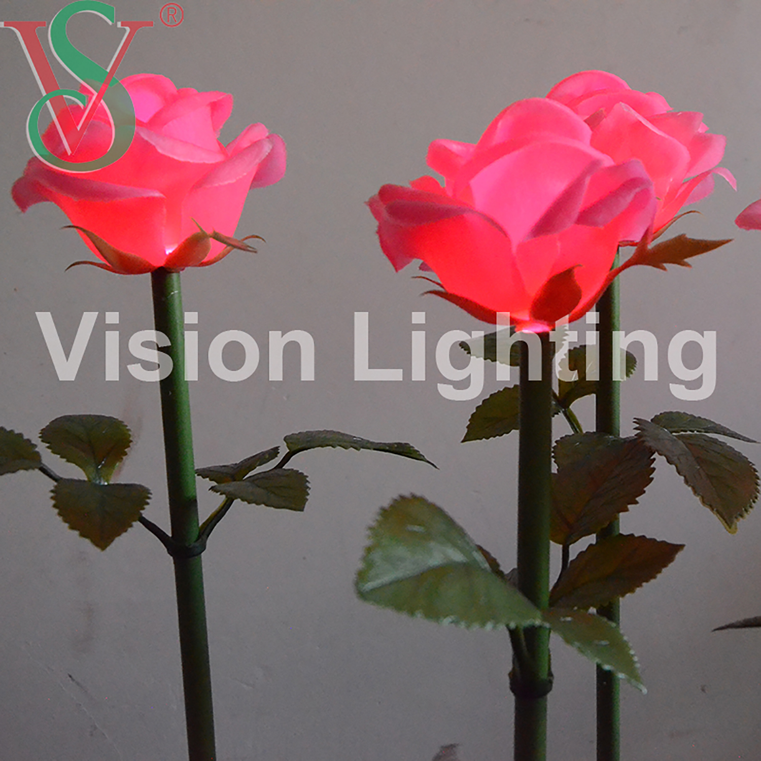 High quality artificial IP65 Landscape use Christmas decorative led insert artificial rose flower light