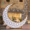 LED 3D Moon Star Motif Light for Ramadan Mubarak EID Holiday Decoration