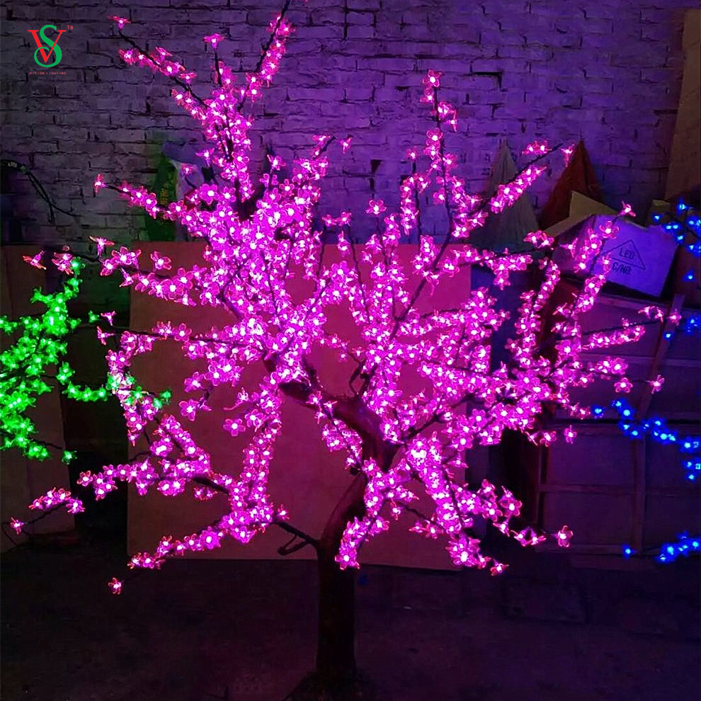 Outdoor Giant Artificial Cherry Blossom Tree Light for Holiday Landscape Decoration