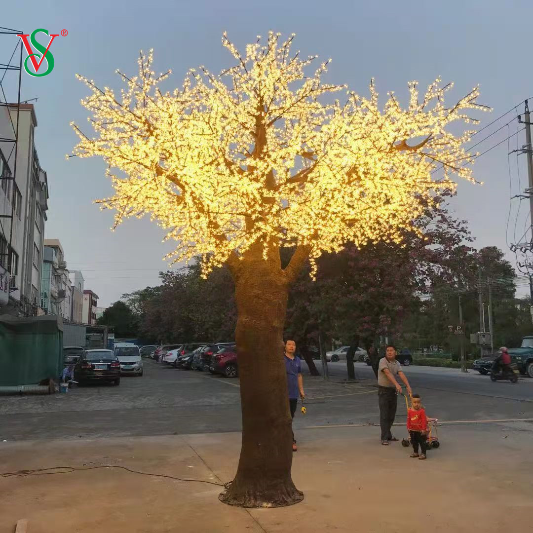 Outdoor Giant Artificial Cherry Blossom Tree Light for Holiday Landscape Decoration