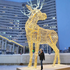 Christmas outdoor decoration 3D Sculpture motif Customized giant animal led deer light