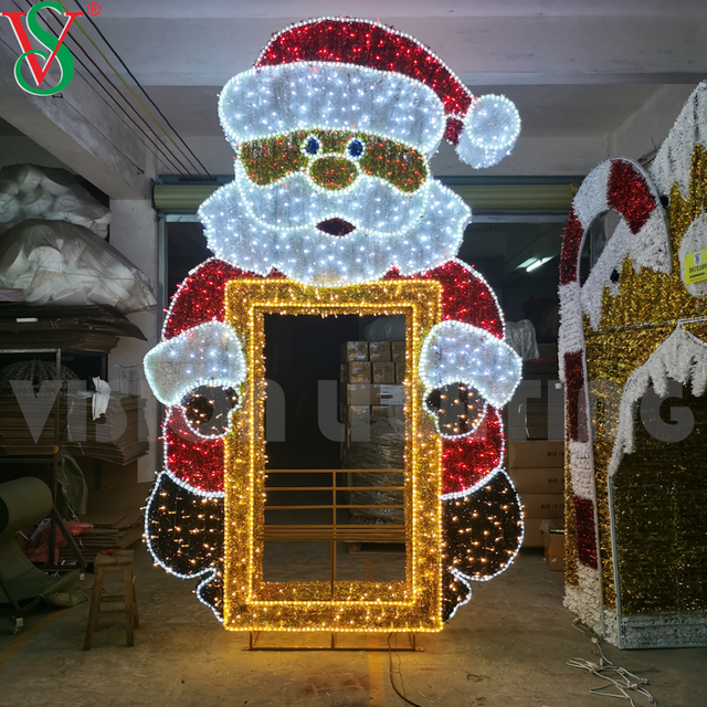 Luces De Navidad Outdoor Christmas Decoration Light LED 2D & 3D Photo Frame Motif Lights