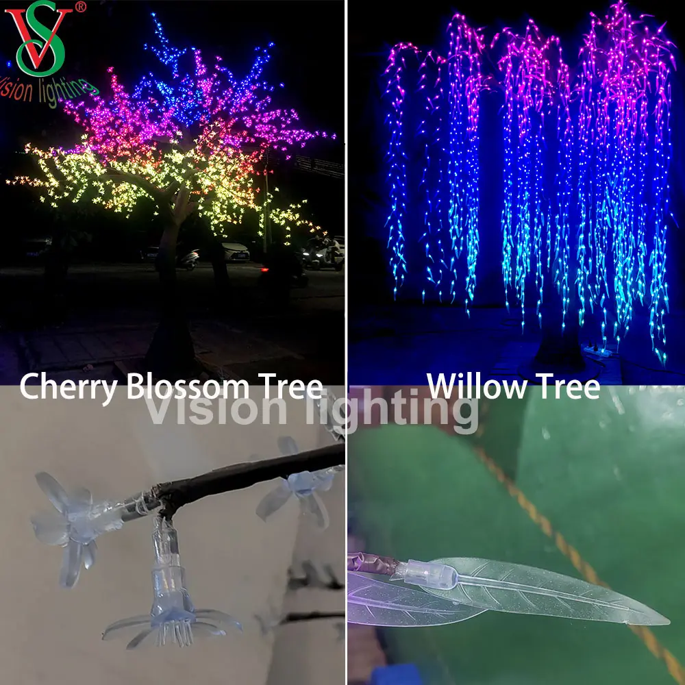 Outdoor RGB LED Cherry Blossom Tree Light – IP65 Waterproof Decorative Lighting for Garden Park & Event Display