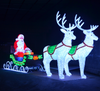 Outdoor Garden Street Motif Acrylic Reindeer Santa Claus with Sleigh Decoration Light
