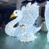3D Illuminated Swan Structure Lighting Decoration for Outdoor Landscape Decor