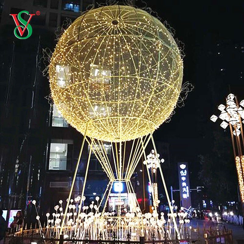 Christmas Special Decoration LED 3D Hot Air Balloon Motif Light