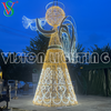 Christmas Fairy Decorations Outdoor 3D Angel Sculpture Motif Lights for Plaza Street Hotel Decor