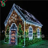 Outdoor Christmas 3d Motif Decoration Lights Led Illuminated Gingerbread House Motif Light