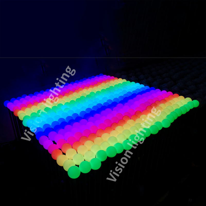 DMX/SPI RGB Outdoor Floor Landscape Decoration LED PE Ball Lights Ground Inserted Ball Lamp