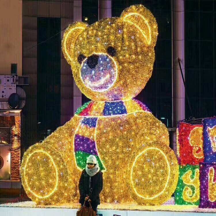 Led Bear Light Giant 3D Teddy Bear Motif Lights for Outdoor Christmas Decoration