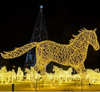 3D Lighted Animal Horse Sculpture with String Light for Zoo Garden Park Outdoor Decoration