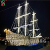 Vehicle Sculpture Decoration LED 3D Boat Motif Lights for Outdoor Holiday Decoration