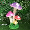 Resin FRP Fiberglass Mushroom Lights LED Illuminated Mushroom for Outdoor Garden Decoration